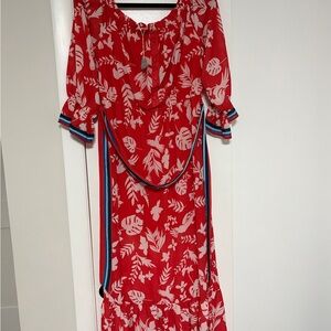 Pinkblush Red Floral Maxi Dress